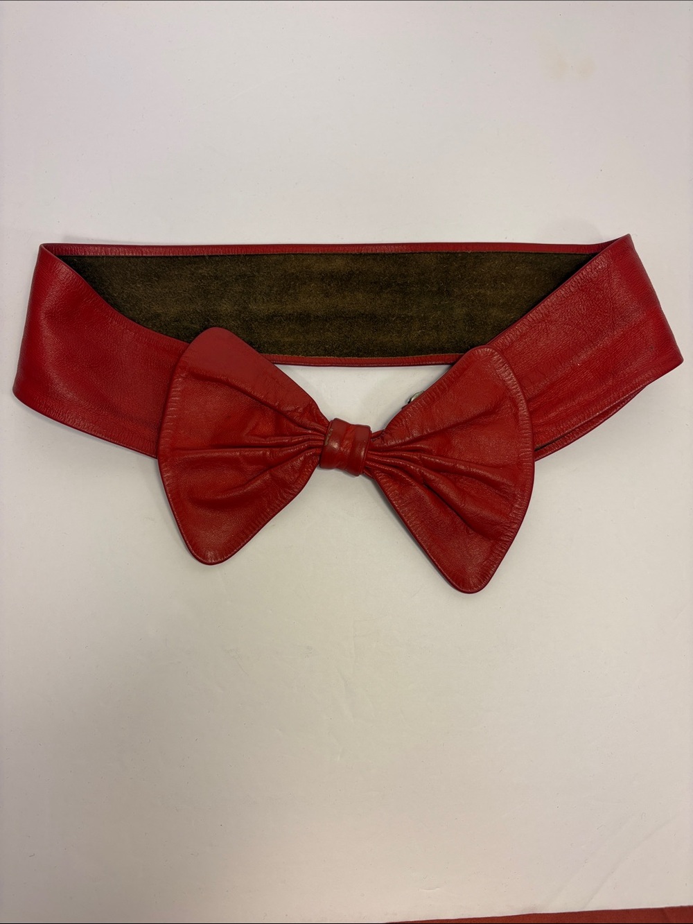 Red Bow Leather Waist Belt - Women Accessories